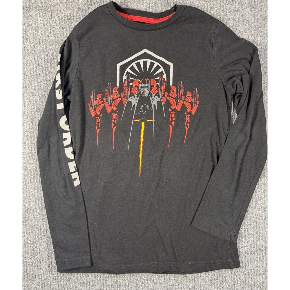 Official Star Wars Kylo Ren Long Sleeve Graphic Tee Black First Order Saber L